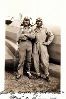  From left to right are Wesley Woodson Turner and Ollie I. Deel. Both were best friends and attended flight school together during World War II in 1942. Wesley went on to fly bombers in Europe during the war.
